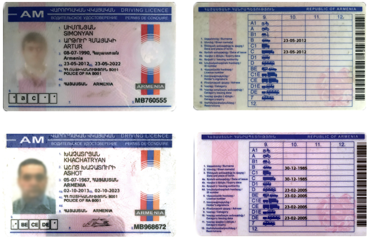 Prawo jazdy w ormiański